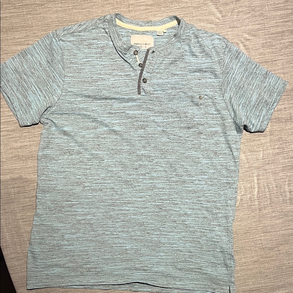 Paper Denim & Cloth Light Blue Henley Shirt